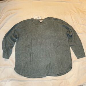 Coldwater Creek Soft Green Crew Neck Sweater Office 0035